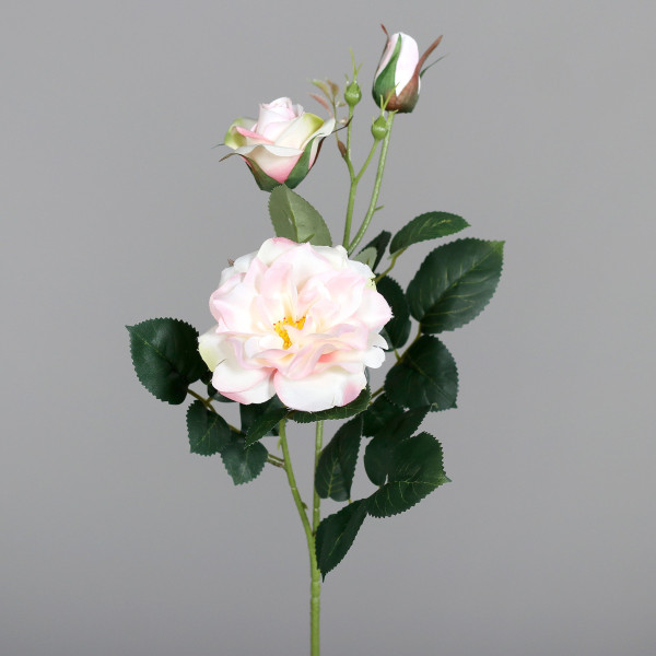 Kunstblume Rosenzweig in rosa aus Kunststoff