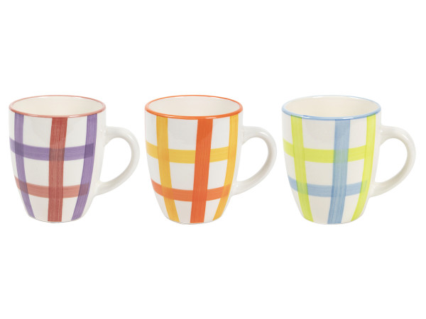 Kaffeebecher SUMMER VICHY in mehrfarbig aus Steinzeug