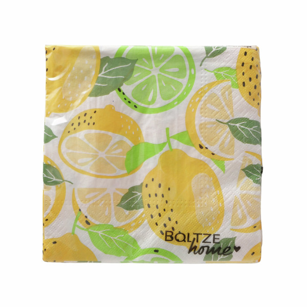 Servietten Set LEMON in mehrfarbig aus Papier