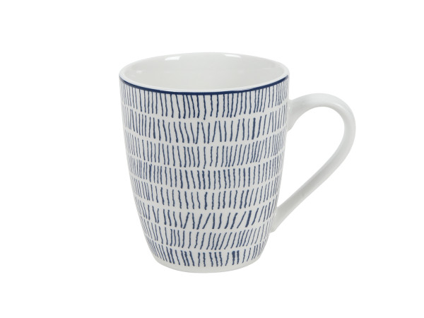 Kaffeebecher PATCH PRINT in dunkelblau aus Steinzeug