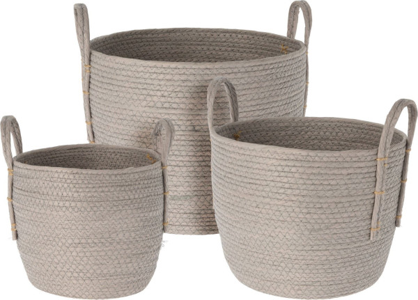 Korb BAST grau in grau aus Kunststoff