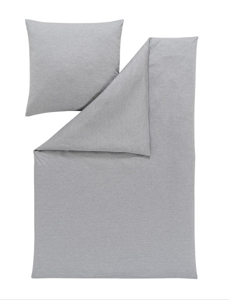 Bettwäsche TAKOMA Mako-Jersey in grau aus Baumwolle