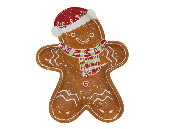 Dekoteller LEBKUCHEN in mehrfarbig aus Keramik