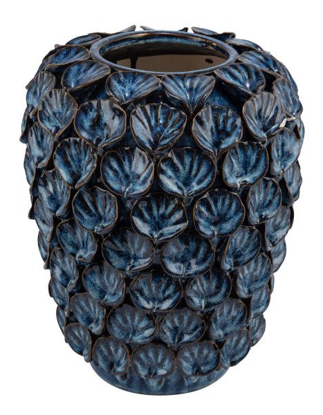 Vase MUSCHEL in blau aus Keramik