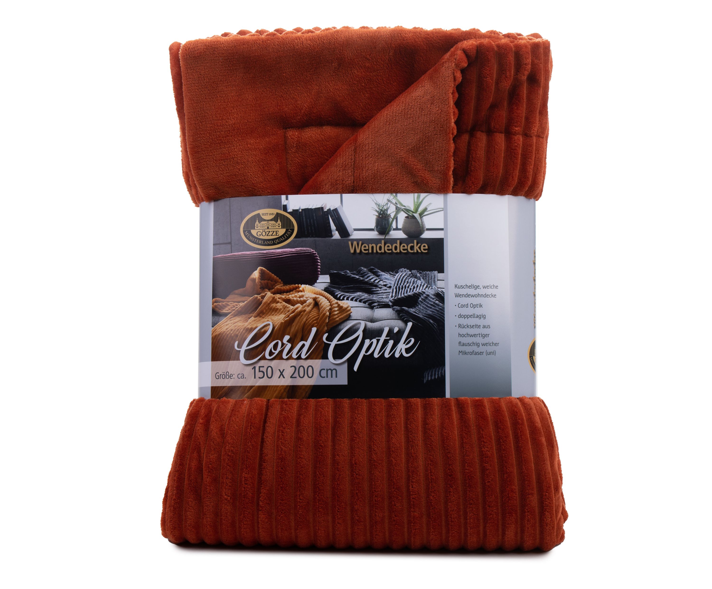 Decke CORD braun Decken & Plaids Heimtextilien Accessoires