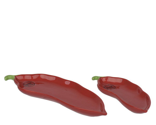 Servierplatte PAPRIKA in rot aus Dolomit