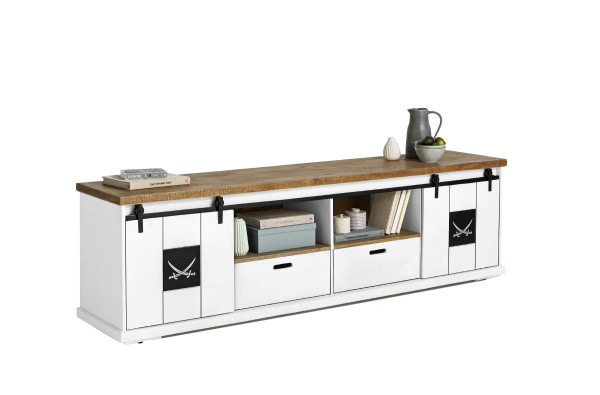 Lowboard SANSIBAR HALMSTAD in mehrfarbig aus Mango