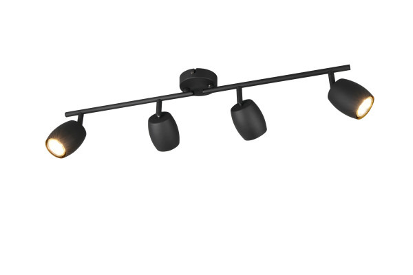 Wandspot NANCY 4-flammig in schwarz aus Metall