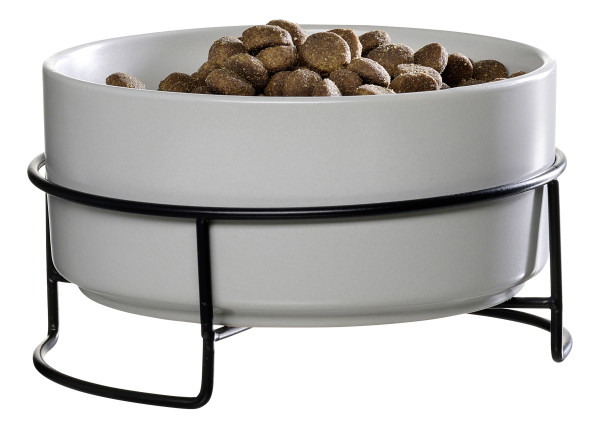 Napf-Set TARO grau in grau aus Steingut