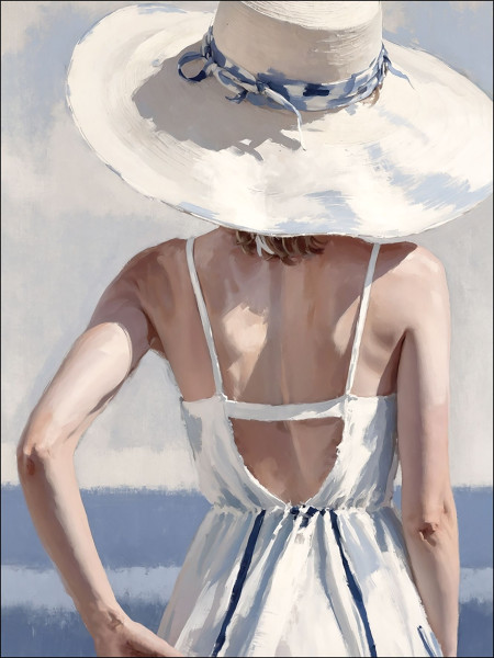 Keilrahmenbild GIRL BEACH III in mehrfarbig aus Holz