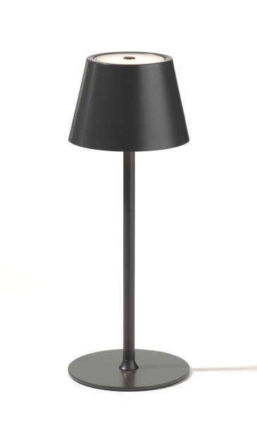 Tischleuchte LED AKKU in grau aus Metall