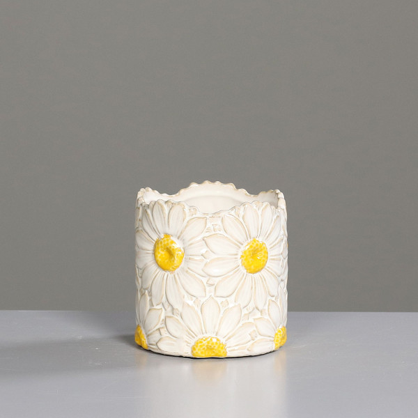 Vase in weiß aus Keramik