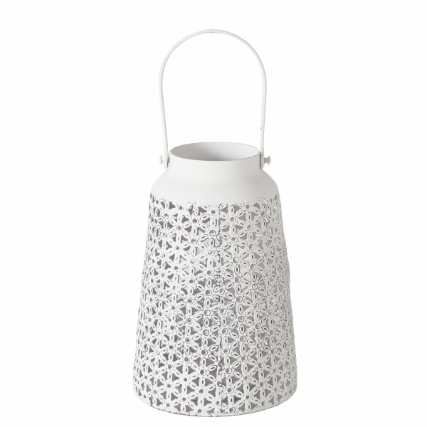 Windlicht CLARISSA in creme aus Materialmix