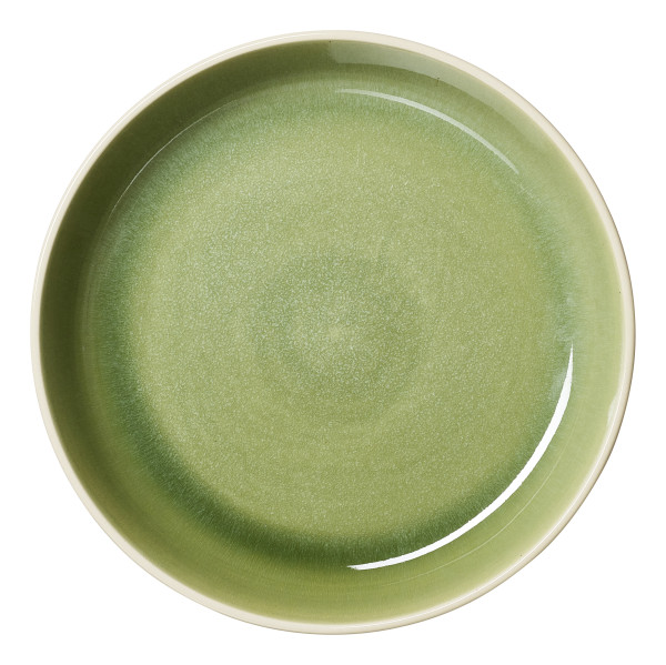 Servierschale SKOG in grün aus Steingut