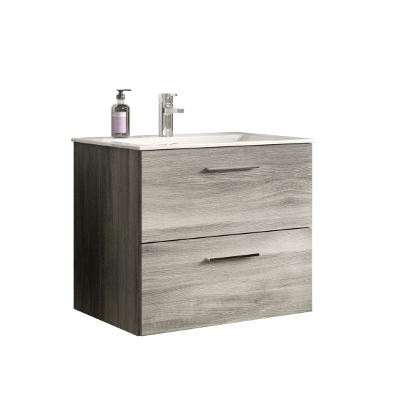 Waschbeckenunterschrank YORK in mehrfarbig aus MDF furniert