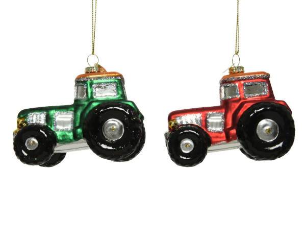 Weihnachtskugel Traktor in mehrfarbig