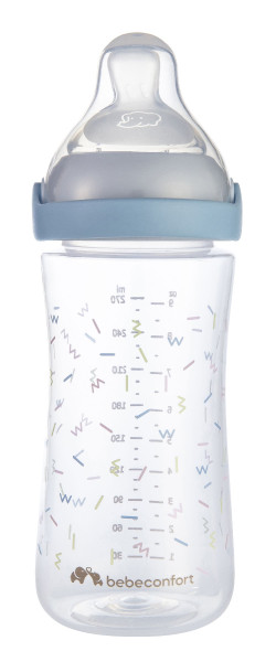 Babyflasche blau 270ml in blau aus Silikon