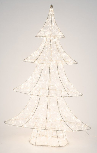 Weihnachtsbaum LED in silberfarben aus Metall