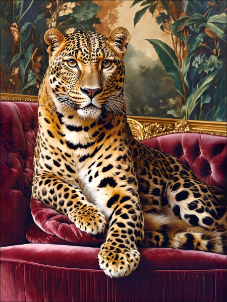 Glasbild BIG CAT in mehrfarbig aus Glas