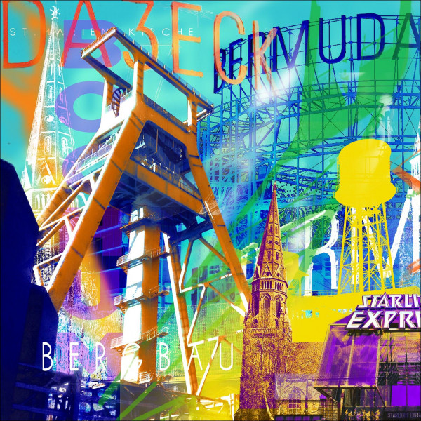 Glasbild BOCHUM in bunt aus Glas