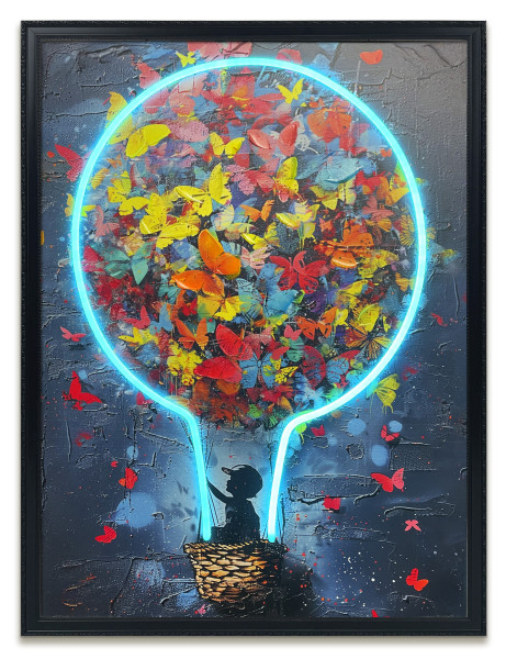 Bild BUTTERFLY BALLON NEON LED in mehrfarbig aus Materialmix
