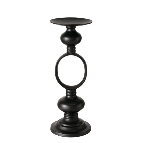 Kerzenleuchter PLOKKY in schwarz aus Aluminium