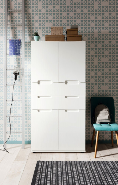 Highboard self NELLI in weiß aus Dekor