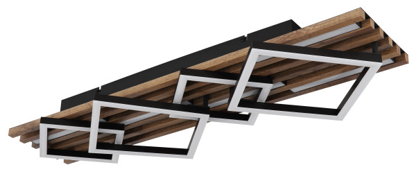 Deckenleuchte OBRIEN in schwarz aus Metall