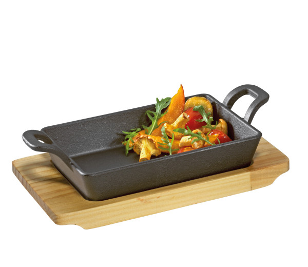 Servierpfanne KÜCHENPROFI BBQ in schwarz aus Gußeisen