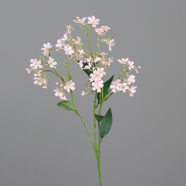 Kunstblume Blütenzweig in rosa aus Kunststoff