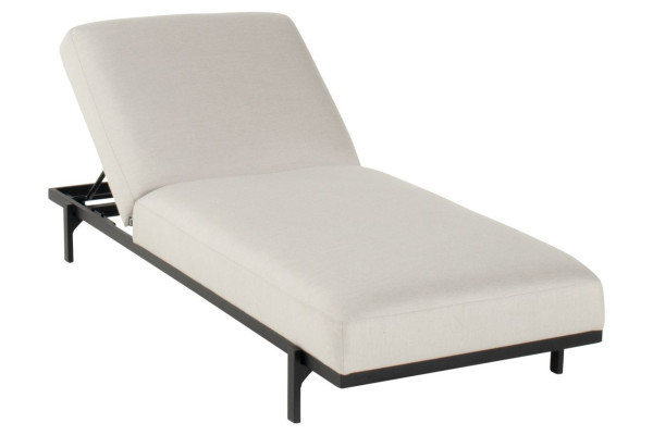 Gartenliege LUCAS in grau aus Stoff