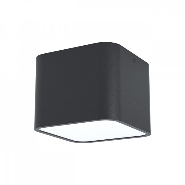 Ein-/Aufbauleuchte GRIMASOLA in schwarz aus Kunststoff