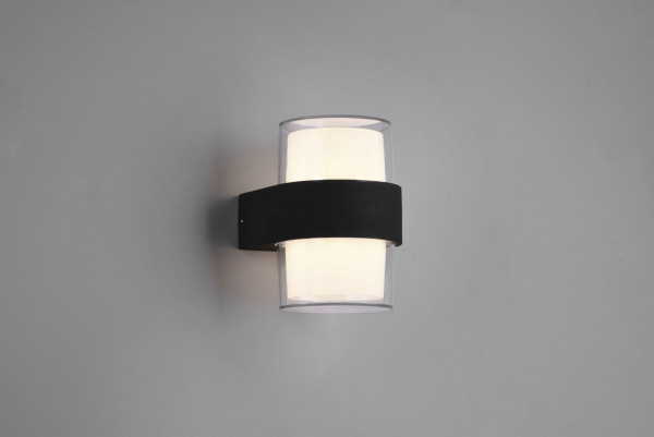 Wandleuchte MOLINA in anthrazit aus Aluminium