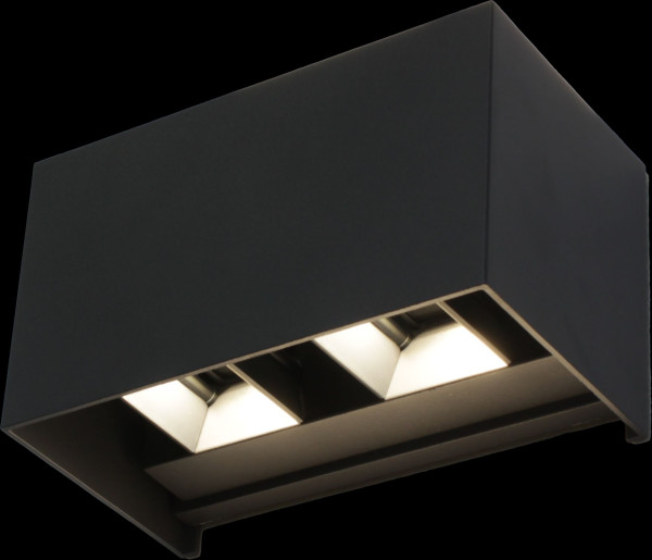 Wandleuchte DAKAR in anthrazit aus Aluminium