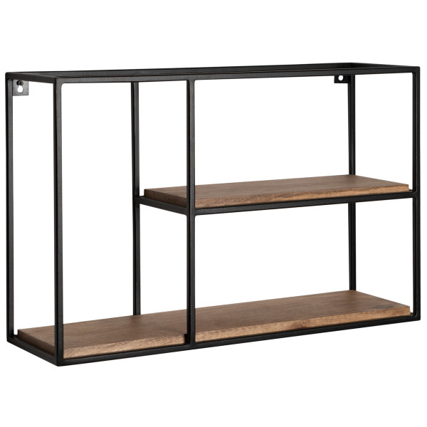 Wandregal in schwarz aus Holz