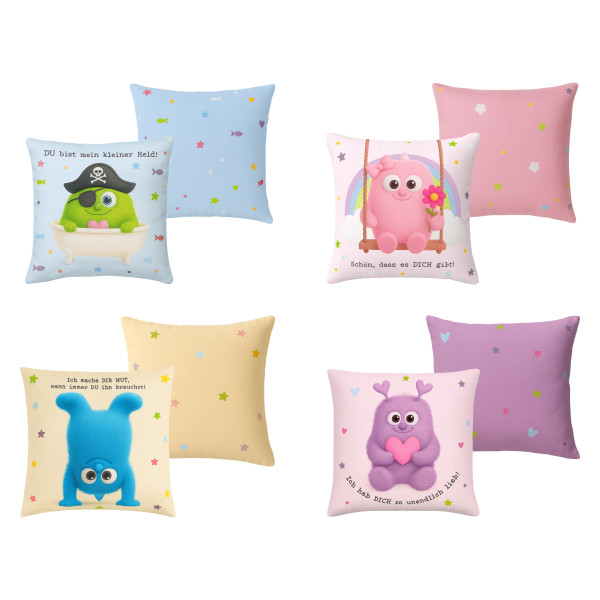 Kissen MUTMACHER in mehrfarbig aus Mischgewebe