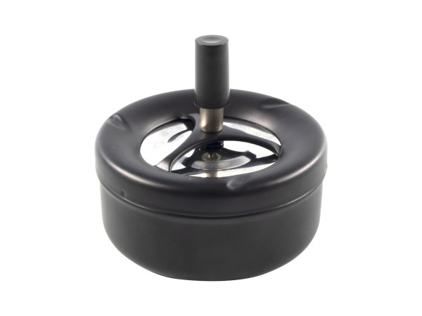 Aschenbecher BARCELONA schwarz in schwarz aus Metall