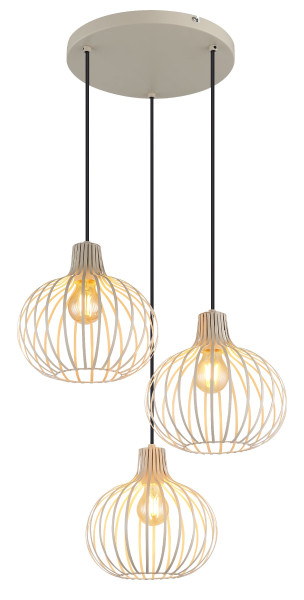 Hängeleuchte MATEO in creme aus Metall