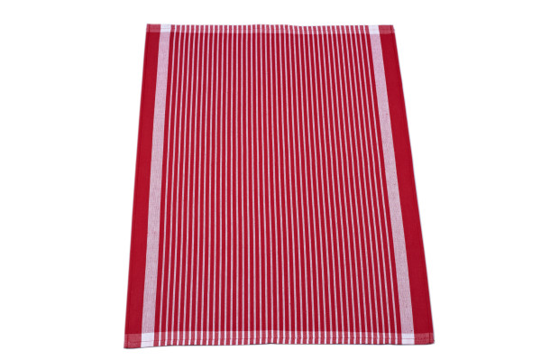 Geschirrtuch Exclusiv Stripe in rot aus Baumwolle