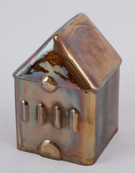 Haus in amber aus Glas