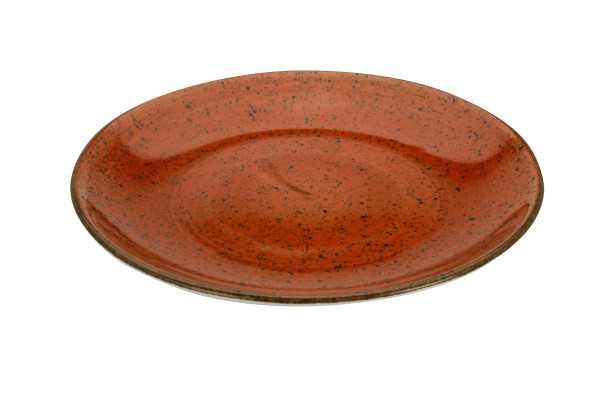 Grillteller VINTAGE in orange aus Porzellan