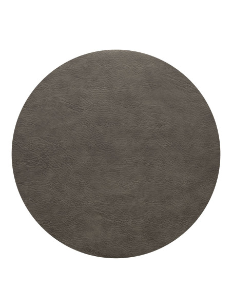 Tischset VEGAN LEATHER in grau aus Kunststoff