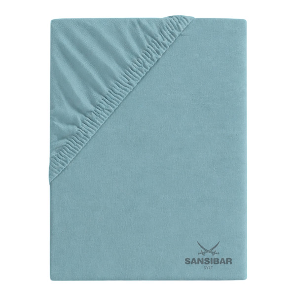 Spannbettlaken SANSIBAR Jersey in lagune aus Mischgewebe