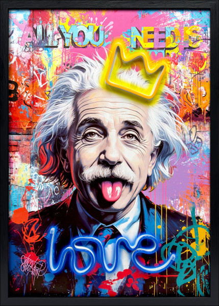 Bild LED EINSTEIN in mehrfarbig