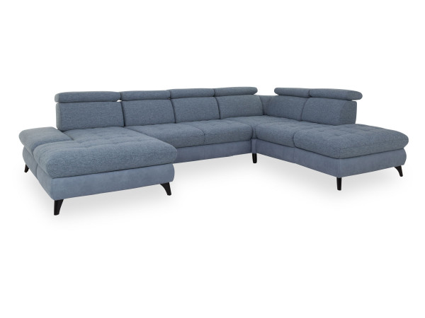 Polsterecke SALVI in blau aus Stoff