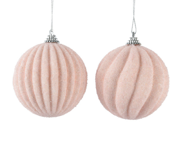 Weihnachtskugel AMY in rosa aus Kunststoff