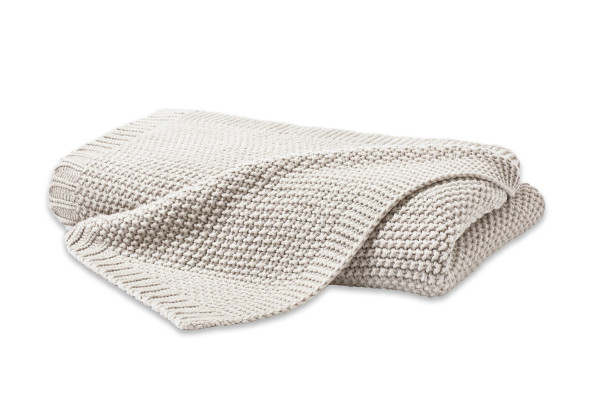 Decke STRICK in creme aus Polyacryl