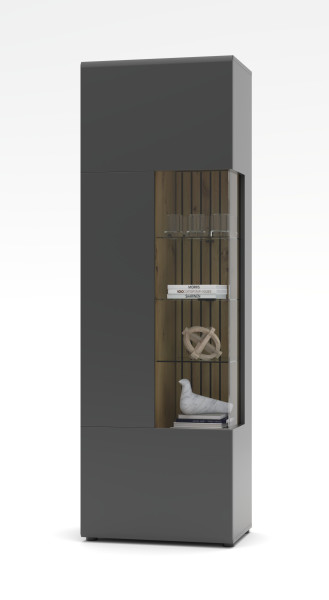 Vitrine HARPER WILLIAMS in graphit aus Dekor