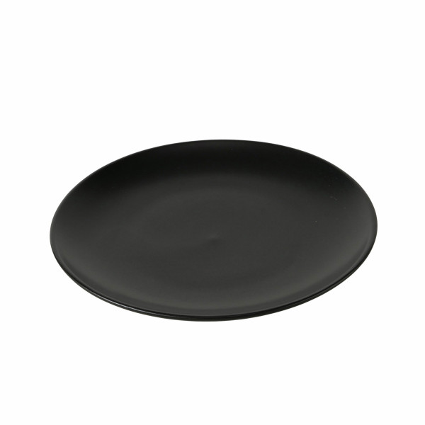 Teller PASTELL schwarz in schwarz aus Steinzeug