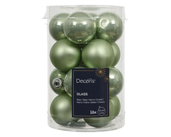 Weihnachtskugel-Box MATCHAGRÜN in grün aus Glas